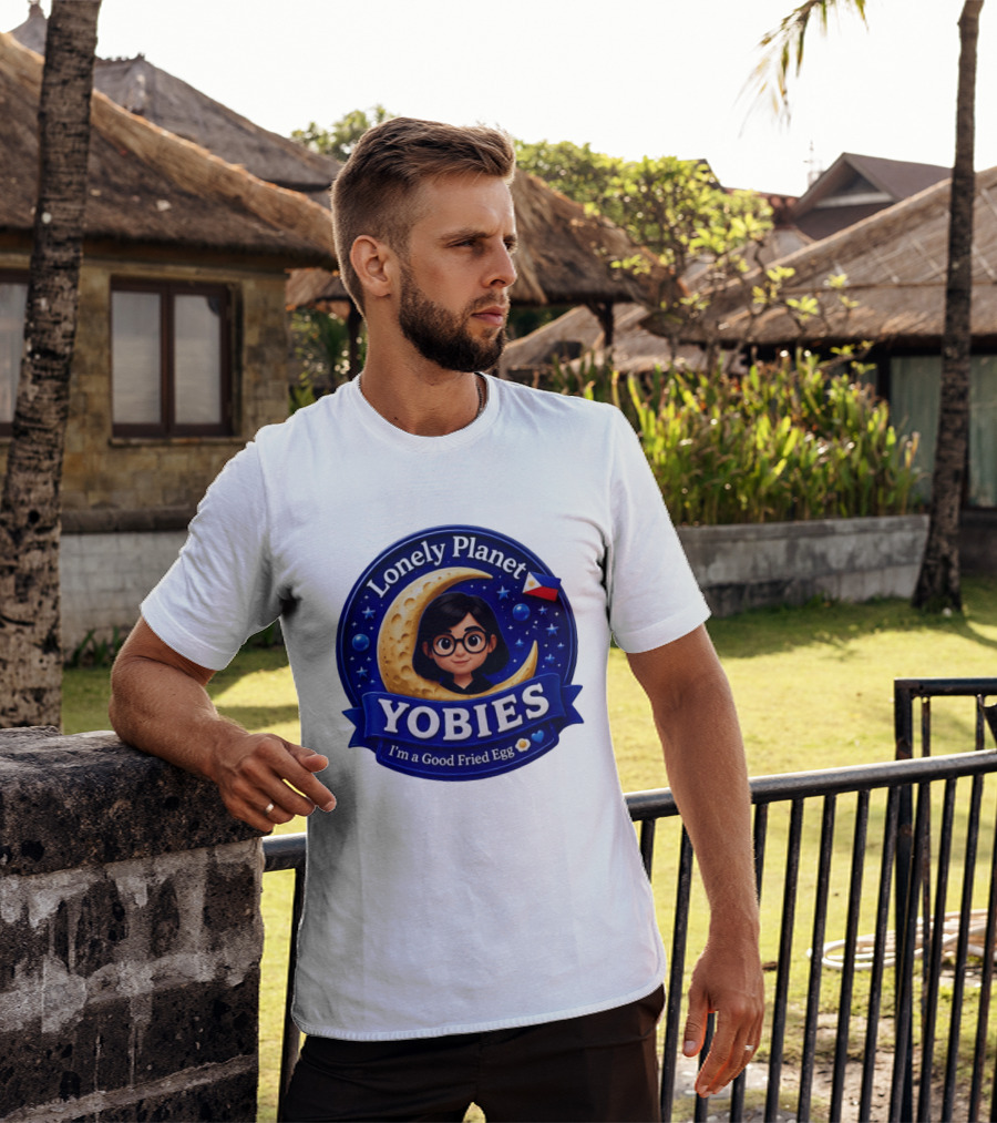 Lonely Planet Yobies I'm A Good Fried Egg Moon And Stars T-Shirt