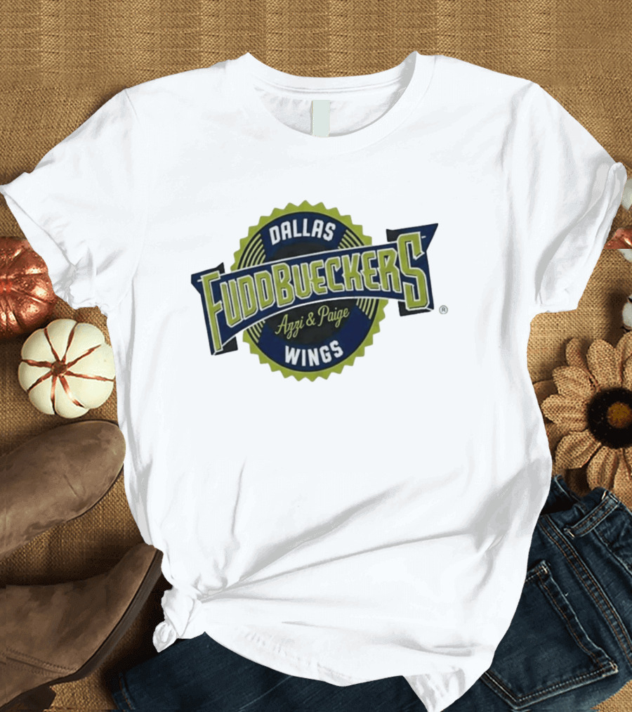 Fuddruckers Dallas Wings Azzi & Paige WNBA Basketball T-Shirt
