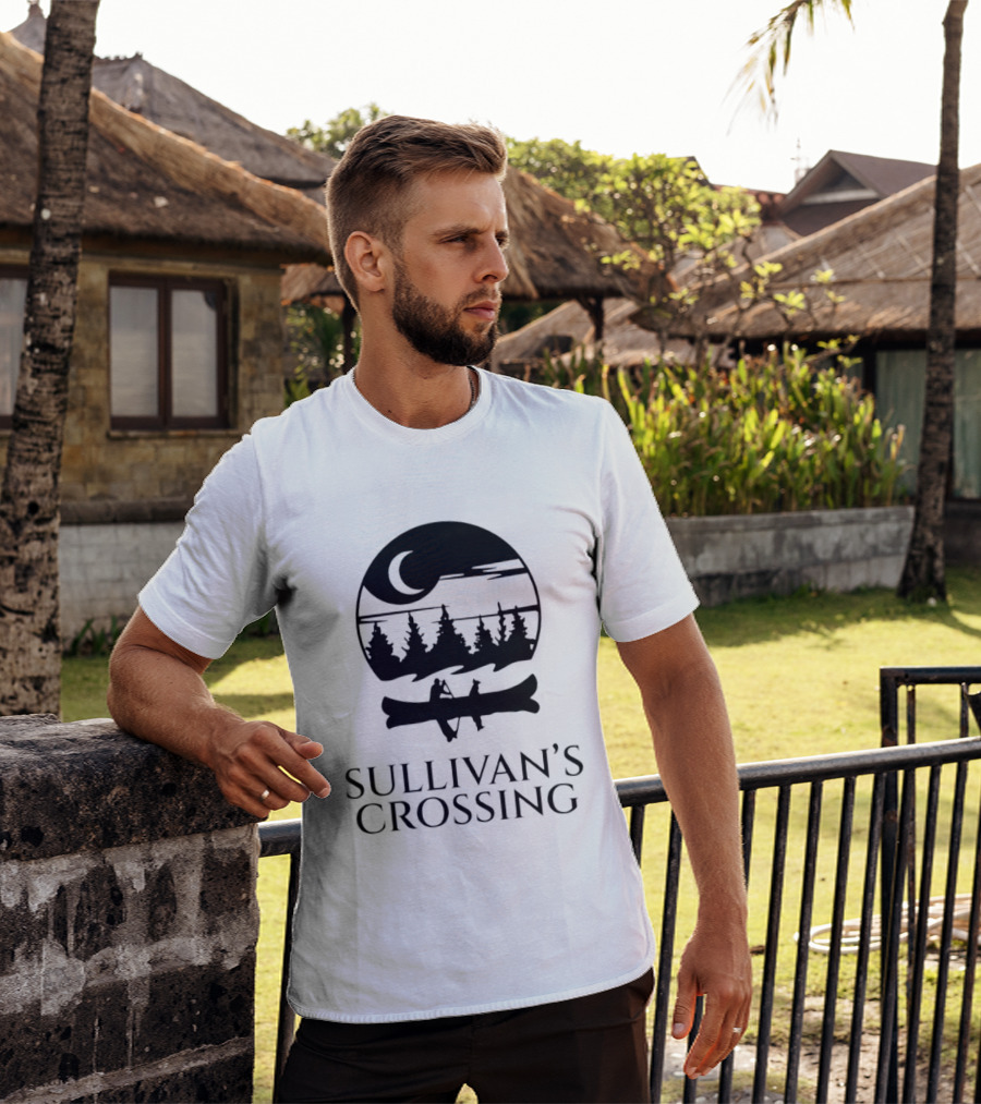 Sullivan's Crossing Canoe Moon Scene Nature Adventure T-Shirt