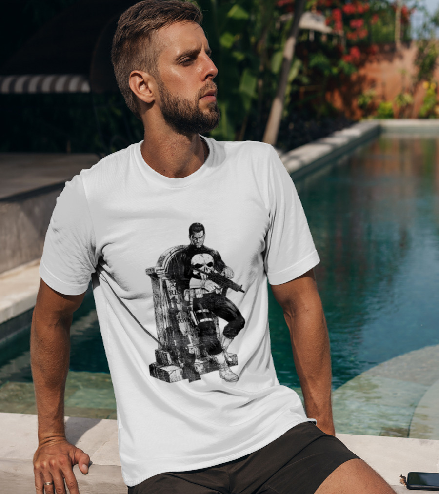 Frank Castle Gravestone Rest Of Loved Ones Marvel Comics The Punisher T-Shirt
