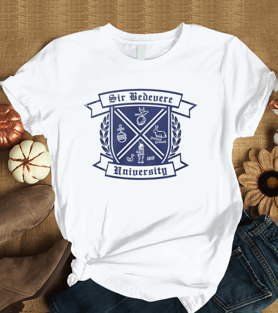 Sir Bedevere University Monty Python Crest Shield T-Shirt