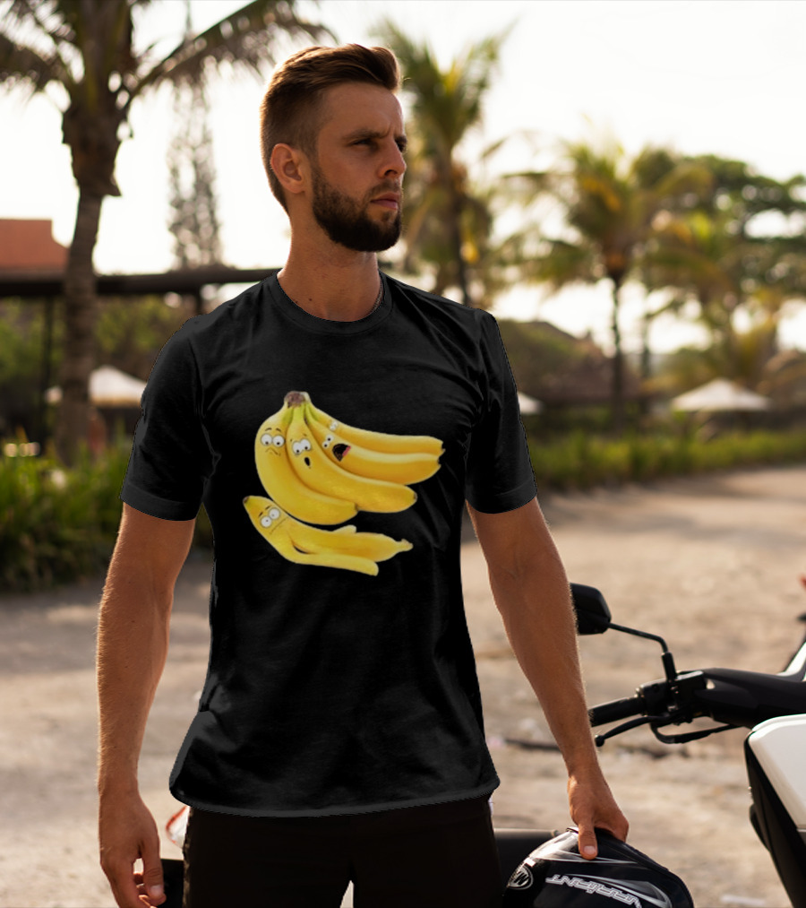 Funny Banana Massacre Organic Bunch Faces T-Shirt