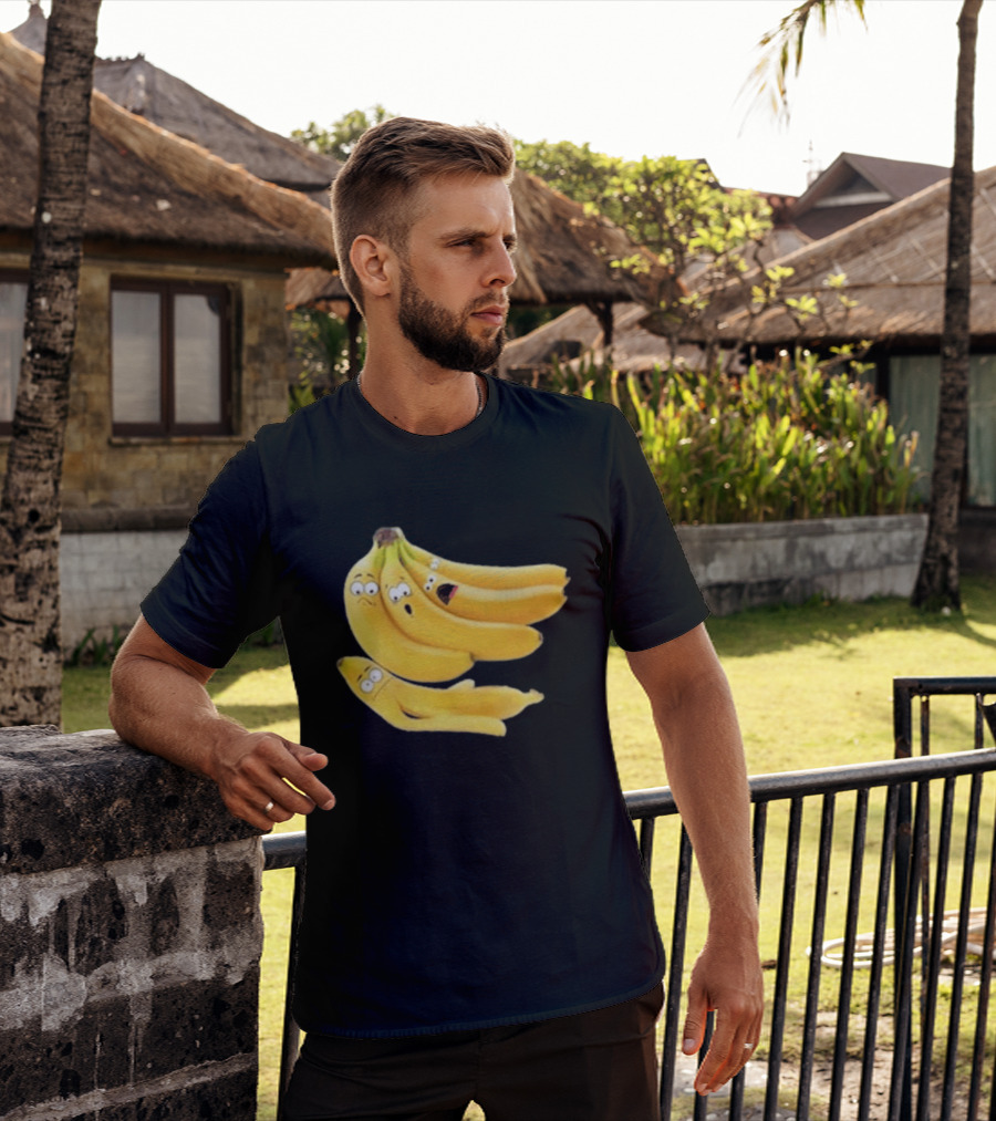 Funny Banana Massacre Organic Bunch Faces T-Shirt