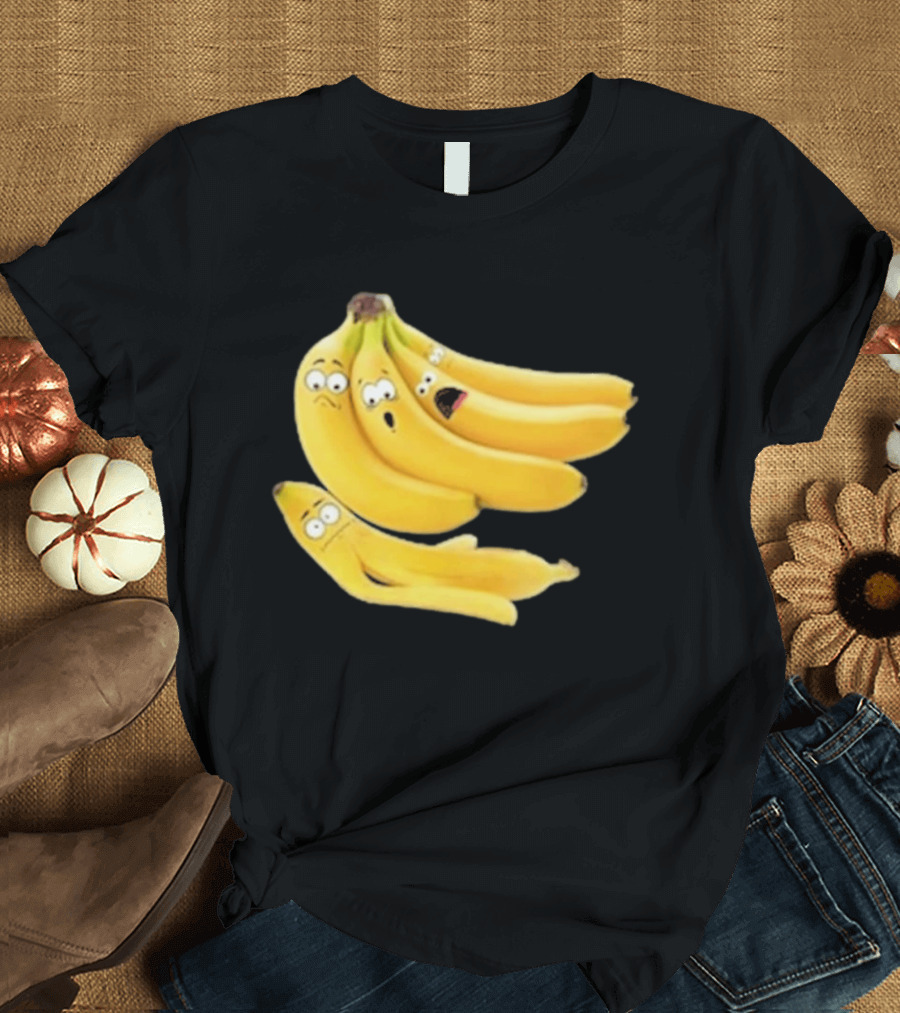 Funny Banana Massacre Organic Bunch Faces T-Shirt