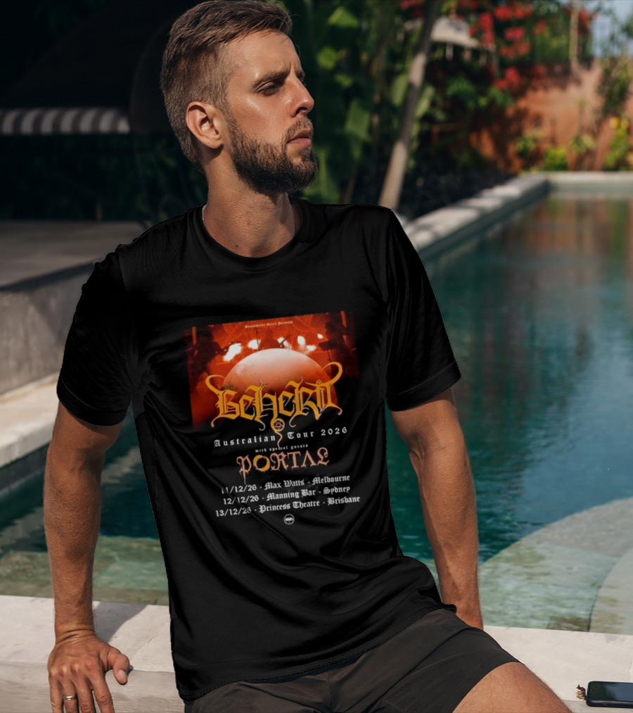 Sombre Dessein Beherit Australian Tour 2026 Special Guests Portal Tour Dates T-Shirt