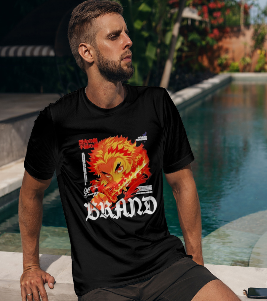 Kyojuro Rengoku Lift The Energy Flame Sword T-Shirt