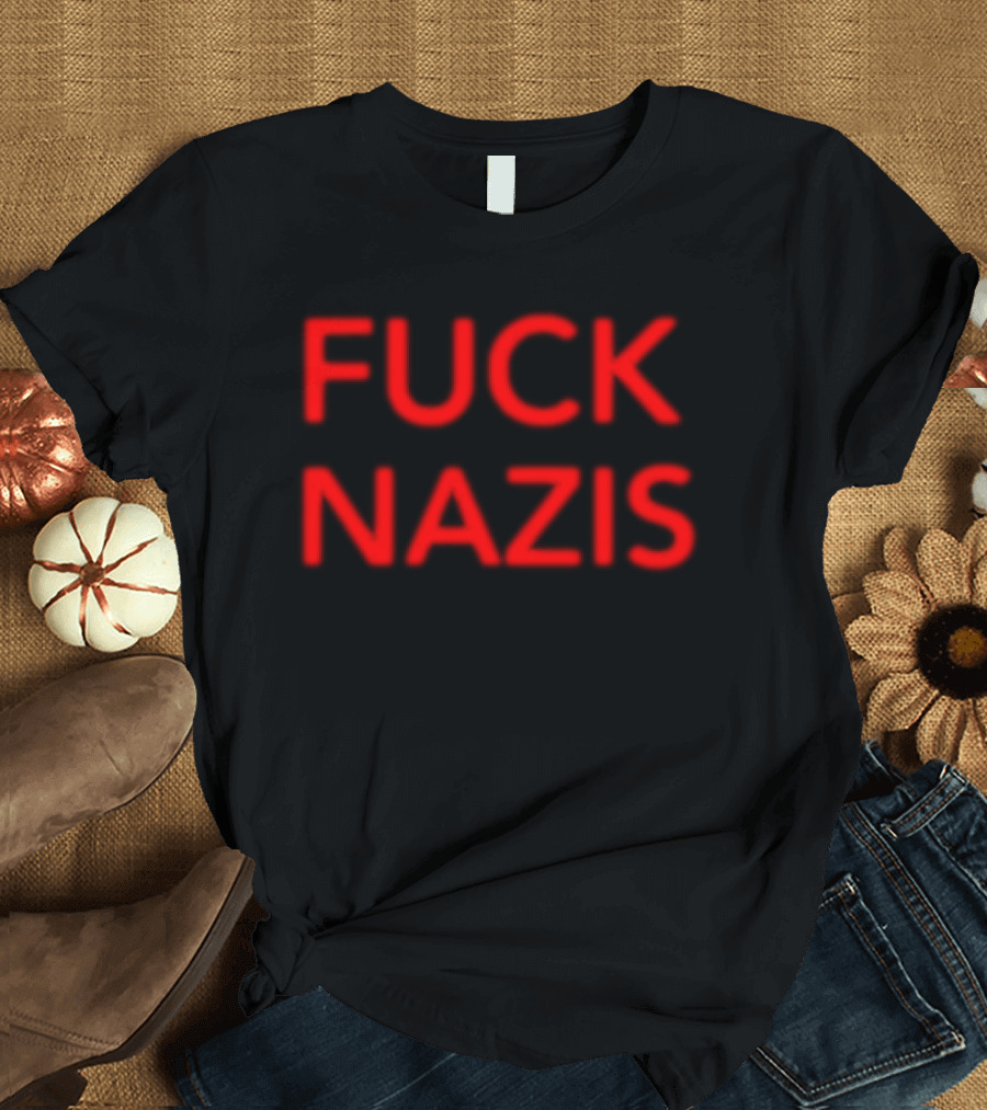 Merchnow Store I Declare War Fuck Nazis Black T-Shirt