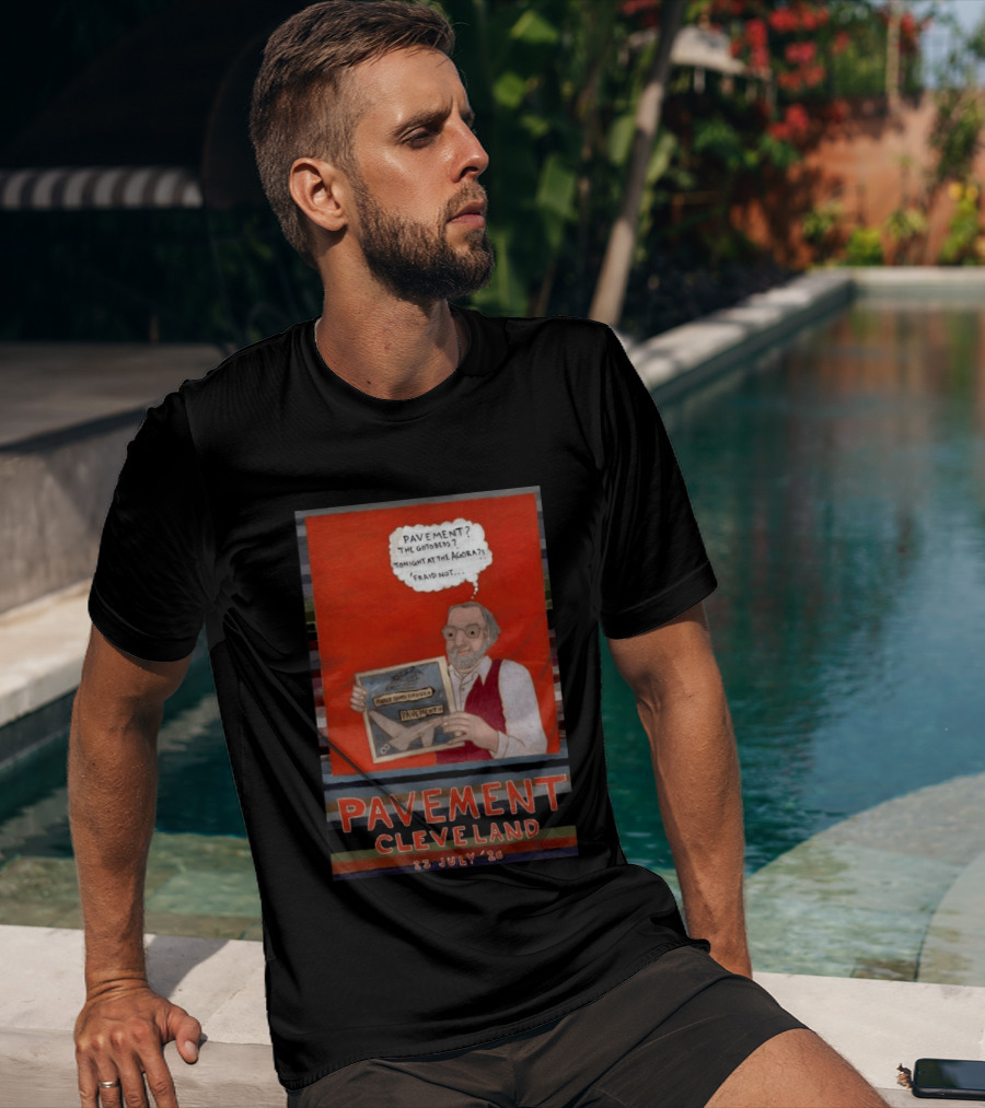 Pavement Cleveland July 23 2026 Illustration With Person Holding Framed T-Shirt