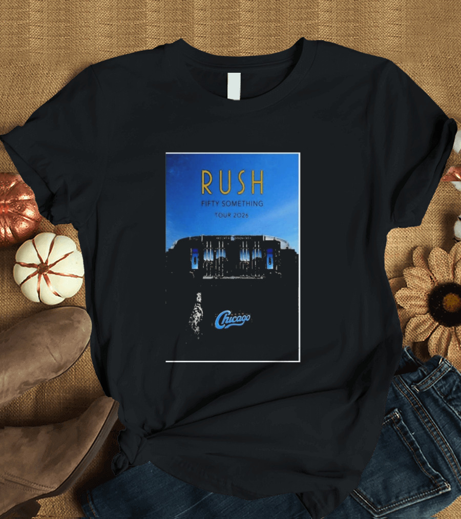 RUSH Fifty Something Tour 2026 Chicago Stadium T-Shirt