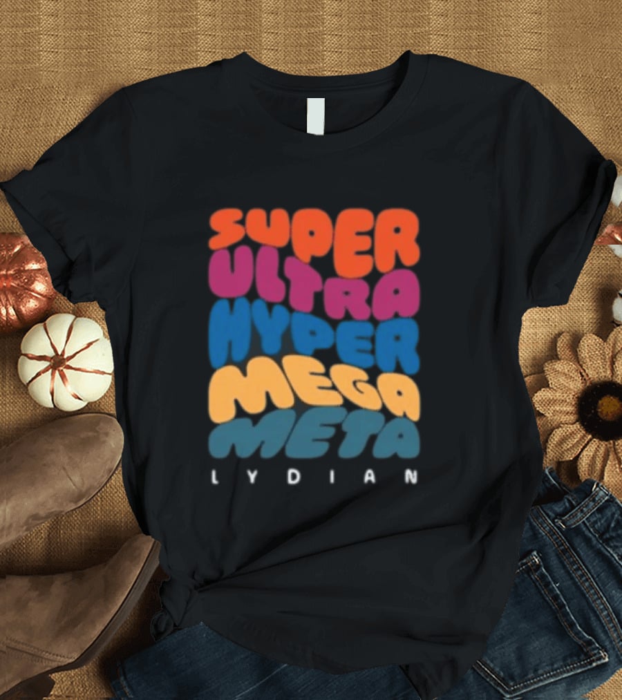 Jacob Collier Store Super Ultra Hyper Mega Meta Lydian Bold Colorful T-Shirt