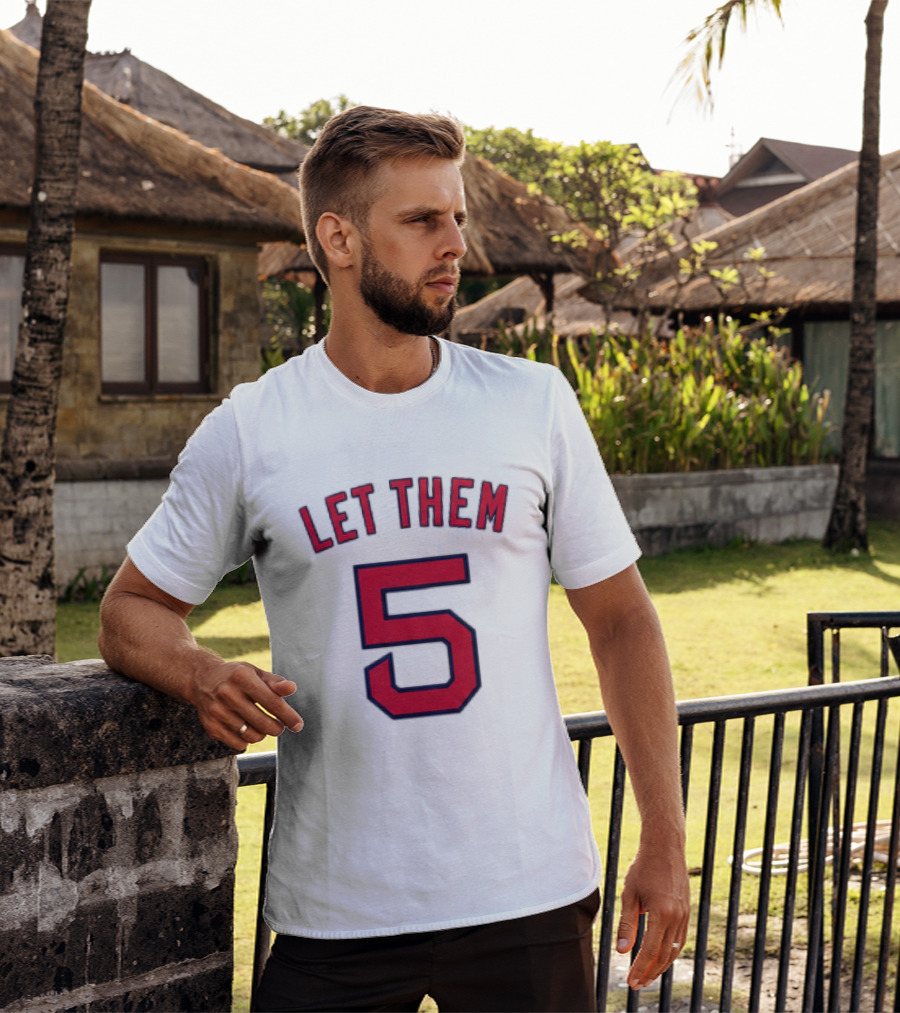 2026 Red Sox Let Them 5 Jersey Giveaway Red Sox Promotion T-Shirt