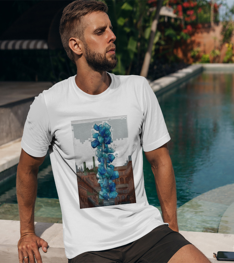Bob Schneider Jazzbones Tacoma Washington August 7 2026 Blue Crystal Cityscape T-Shirt