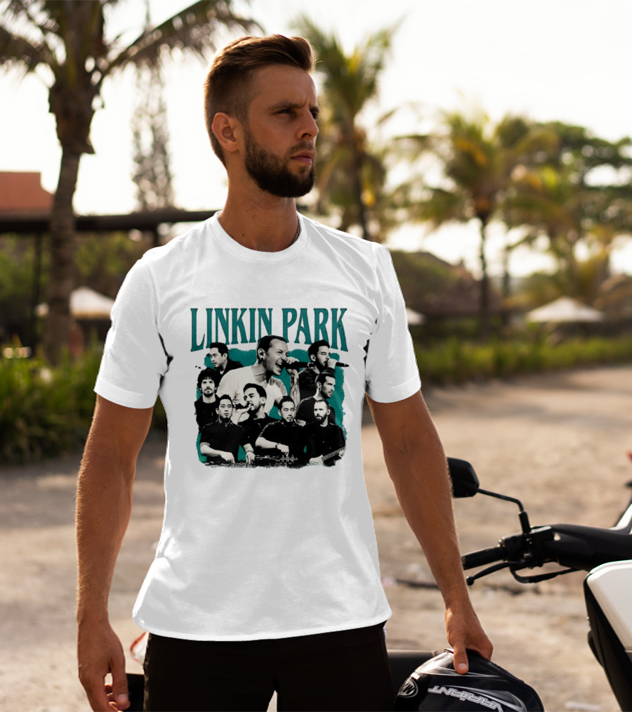 Linkin Park Chester Bennington Mike Shinoda Band Collage T-Shirt