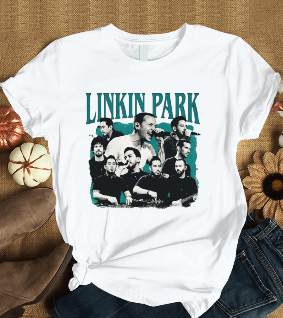 Linkin Park Chester Bennington Mike Shinoda Band Collage T-Shirt