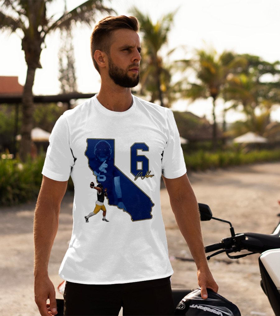 Dane Weber Number 6 California Golden Bears NCAA Map T-Shirt