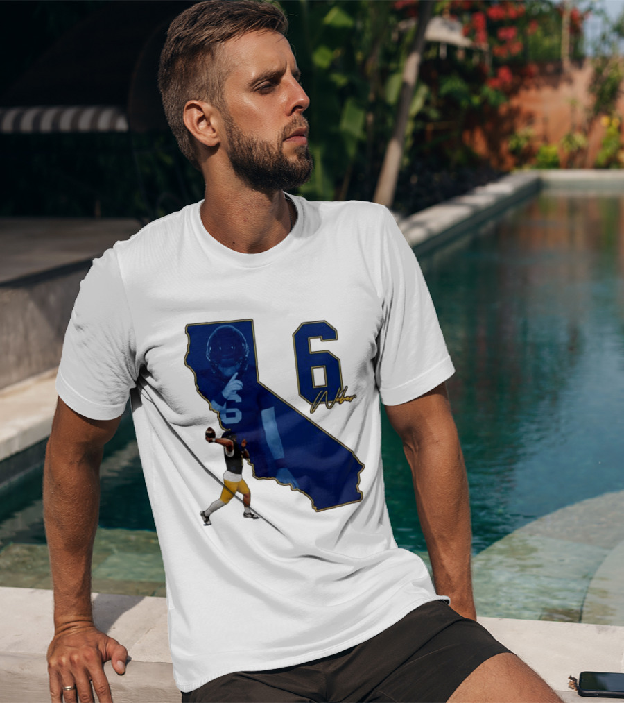 Dane Weber Number 6 California Golden Bears NCAA Map T-Shirt