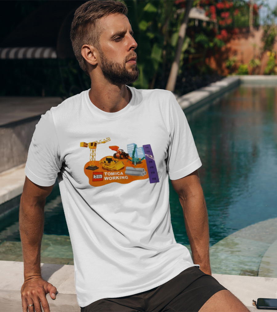 Tomica Working Construction Vehicles Crane Excavator Bulldozer T-Shirt