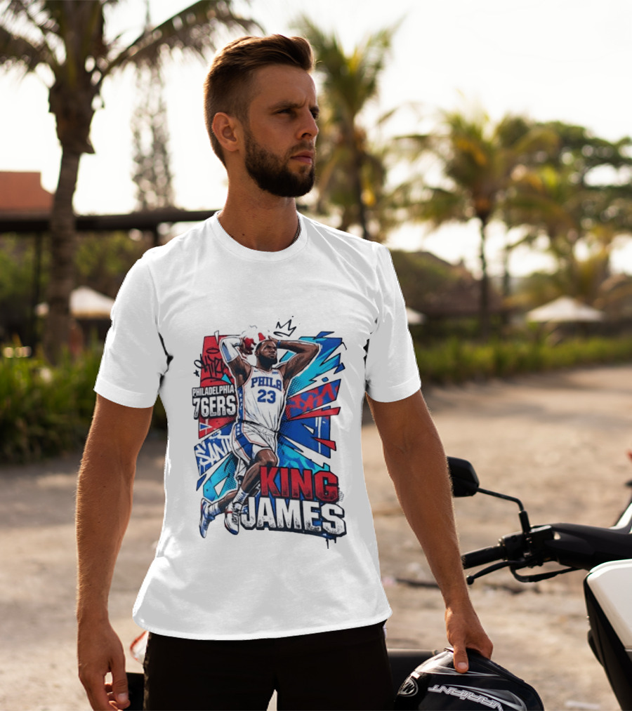 Philadelphia 76ers King James No 23 Dunk Basketball T-Shirt
