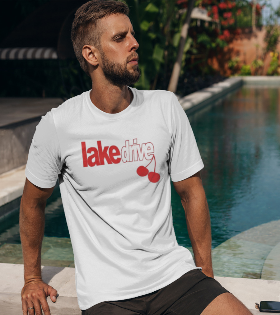 Lake Drive Cherry Ringer Retro Style Vibes T-Shirt