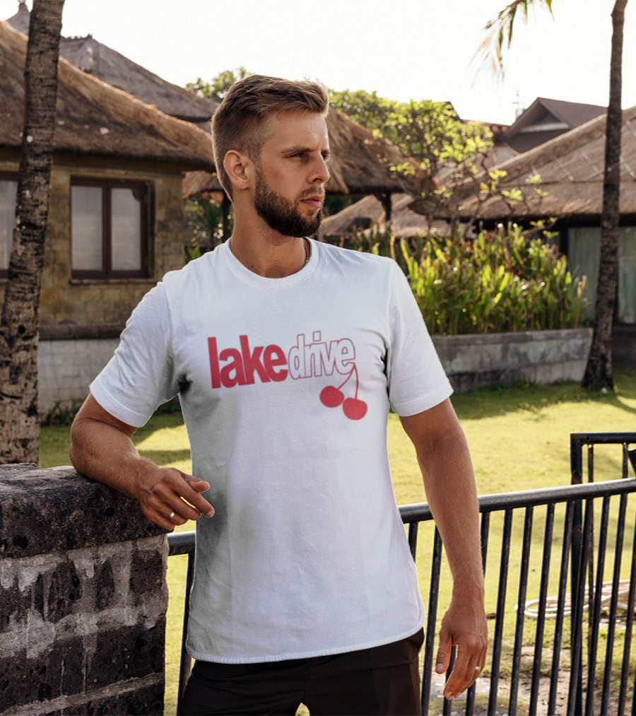 Lake Drive Cherry Ringer Retro Style Vibes T-Shirt