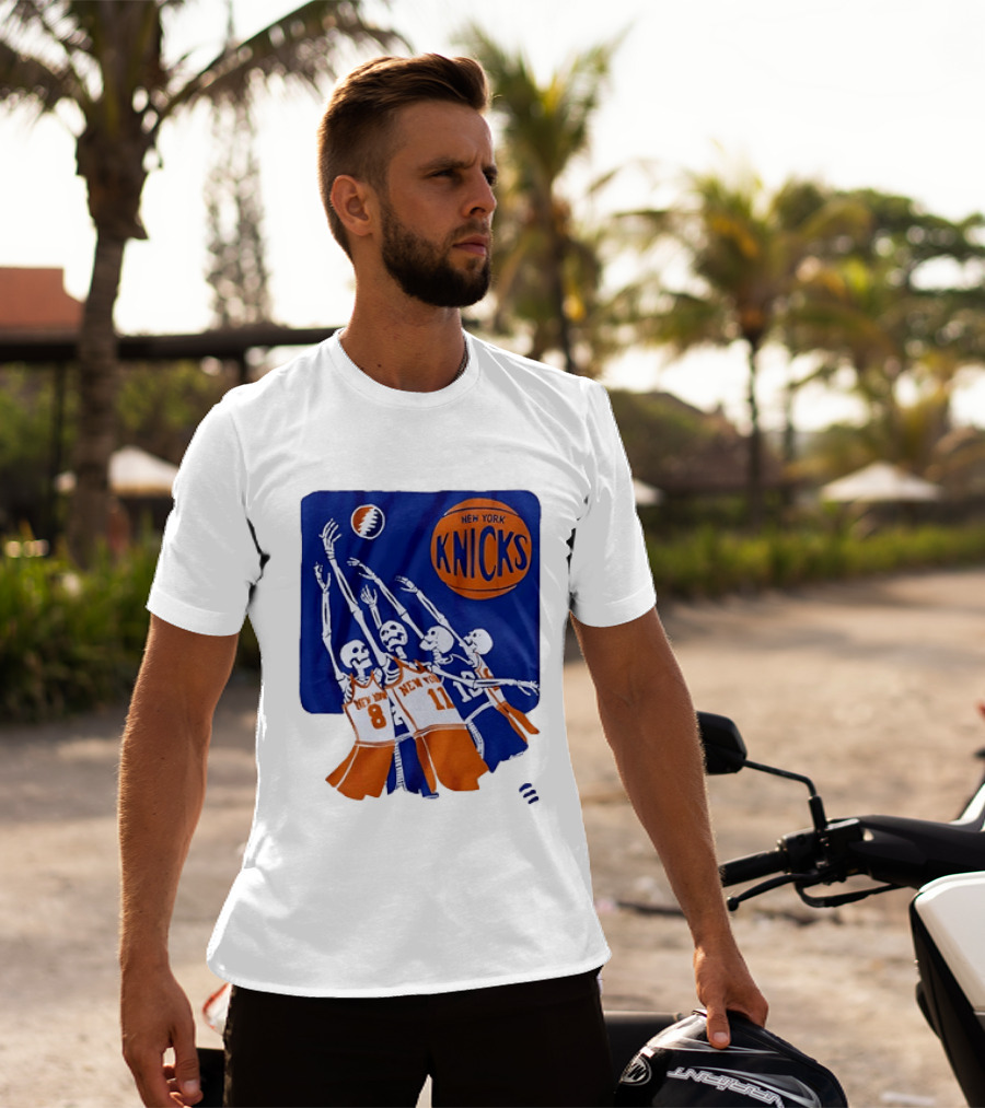 New York Knicks Skeleton Players Jersey Number 8 And 11 Basketball Team T-Shirt