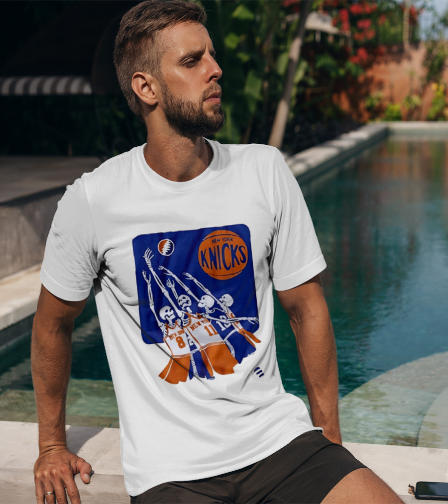 New York Knicks Skeleton Players Jersey Number 8 And 11 Basketball Team T-Shirt