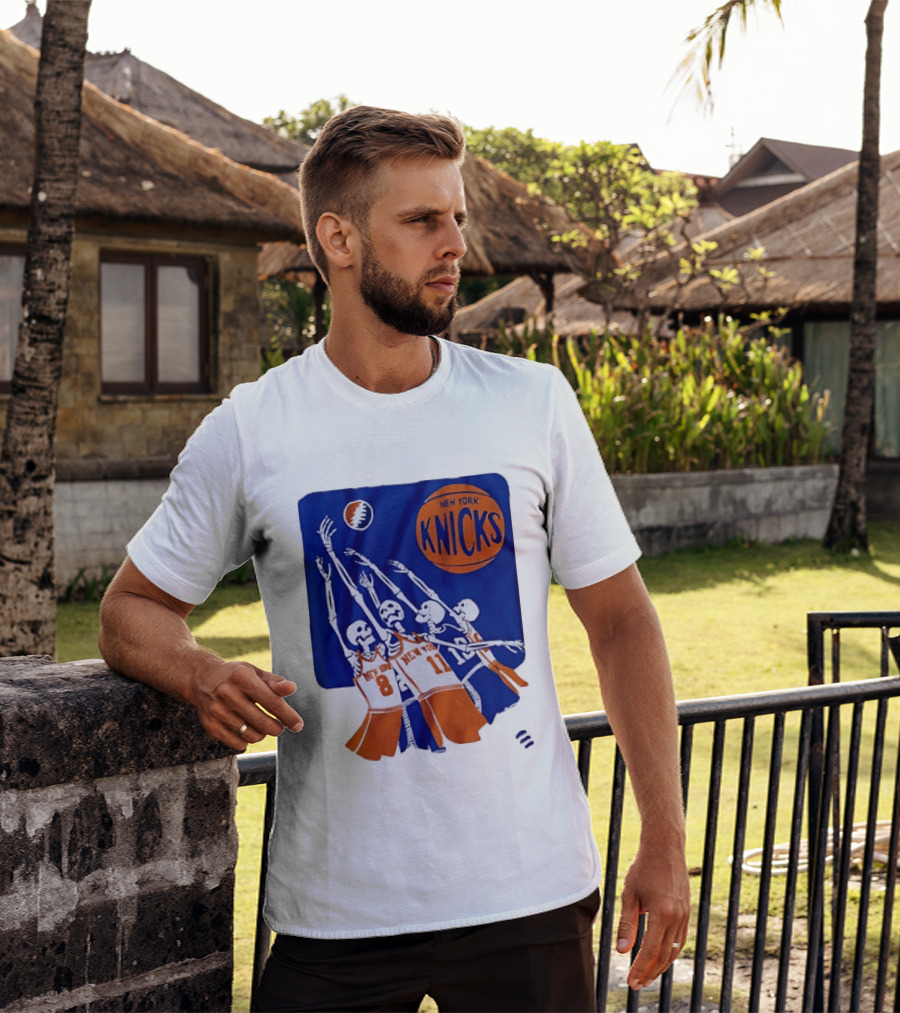 New York Knicks Skeleton Players Jersey Number 8 And 11 Basketball Team T-Shirt