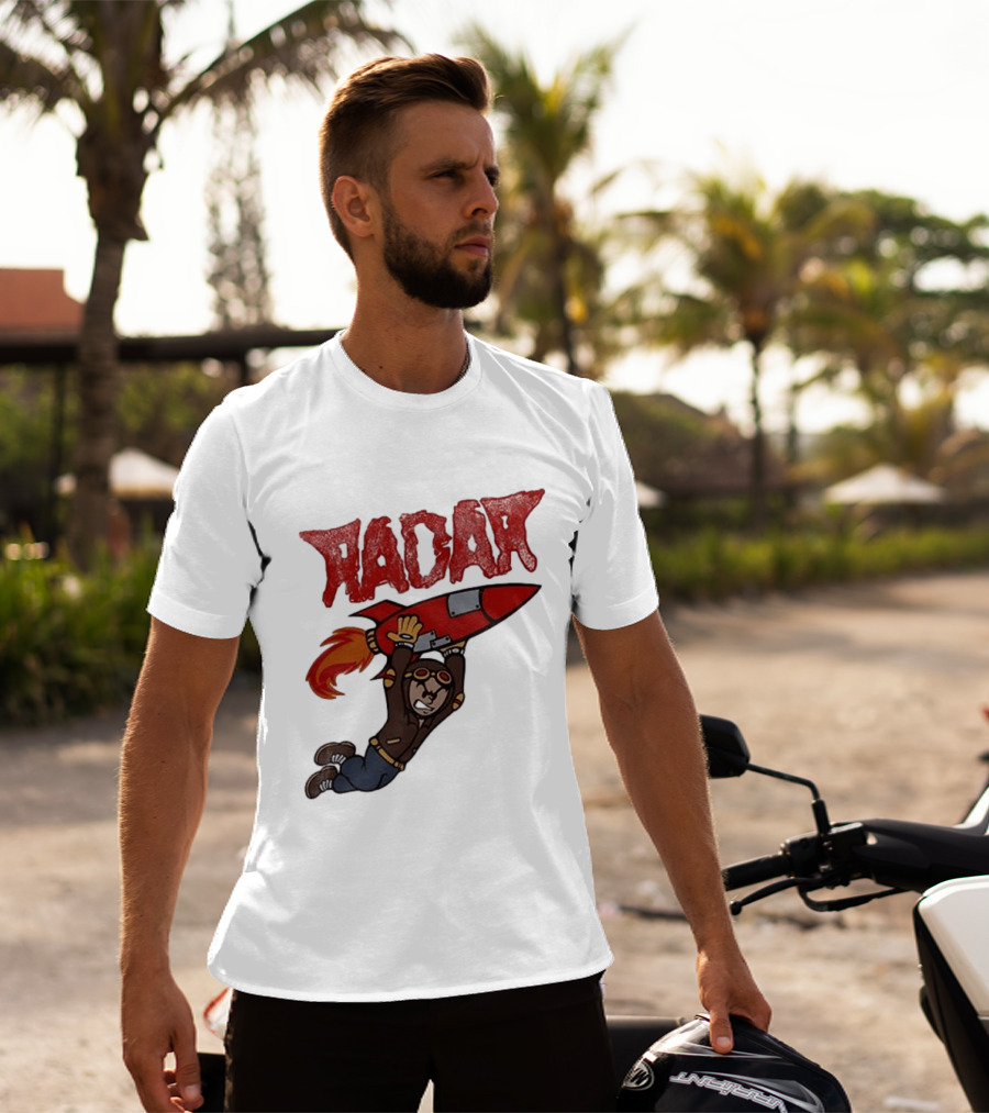 Radar Rocket Cartoon Pilot Heat Seekers T-Shirt