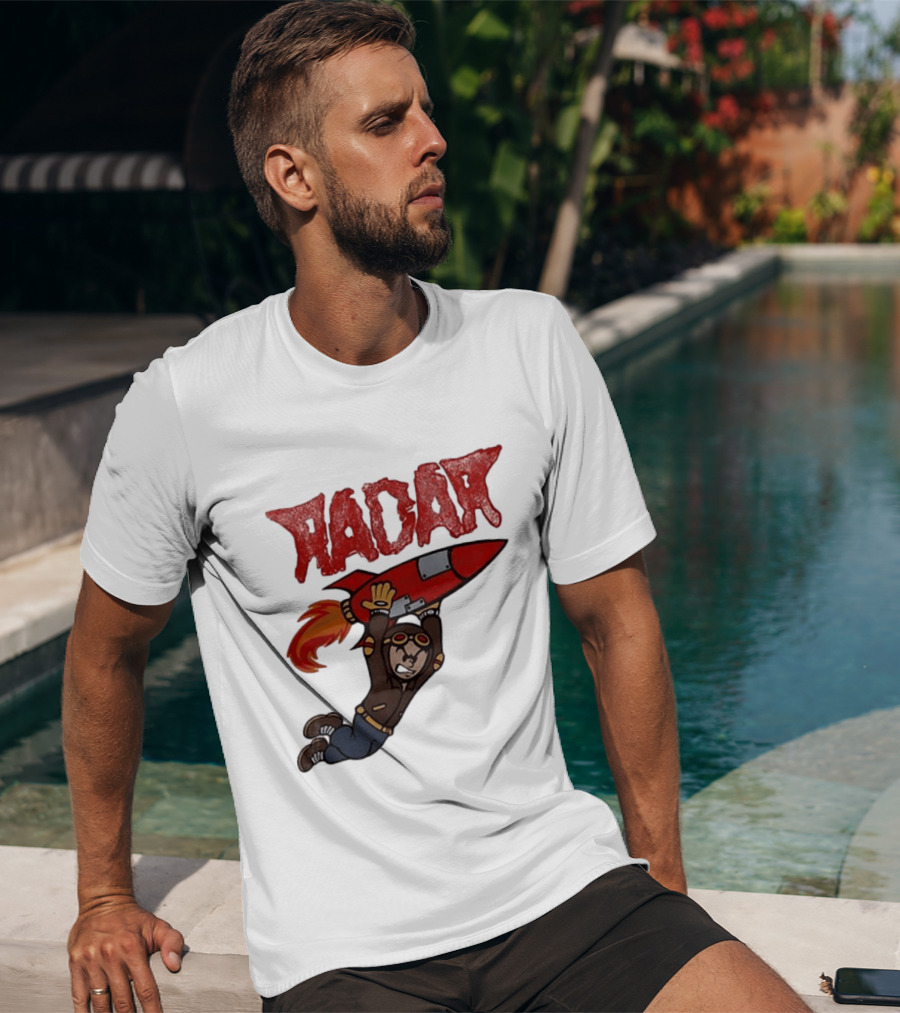 Radar Rocket Cartoon Pilot Heat Seekers T-Shirt