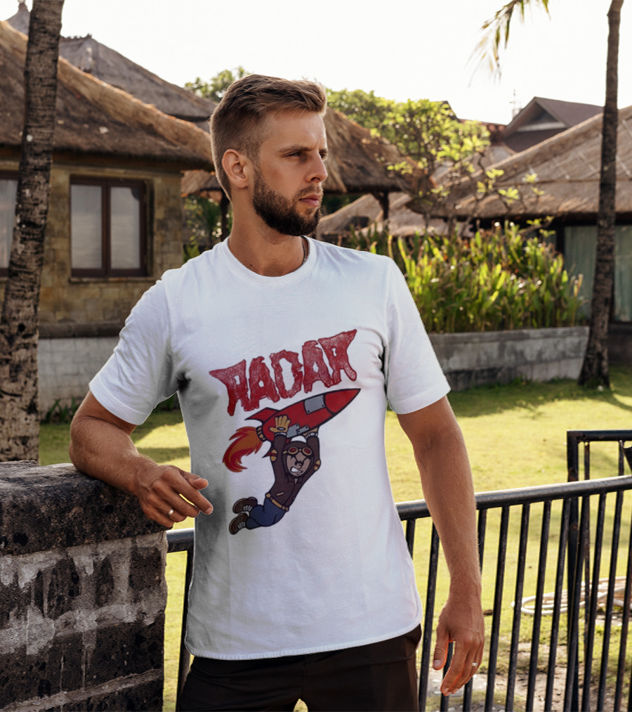 Radar Rocket Cartoon Pilot Heat Seekers T-Shirt