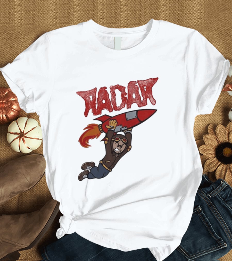 Radar Rocket Cartoon Pilot Heat Seekers T-Shirt