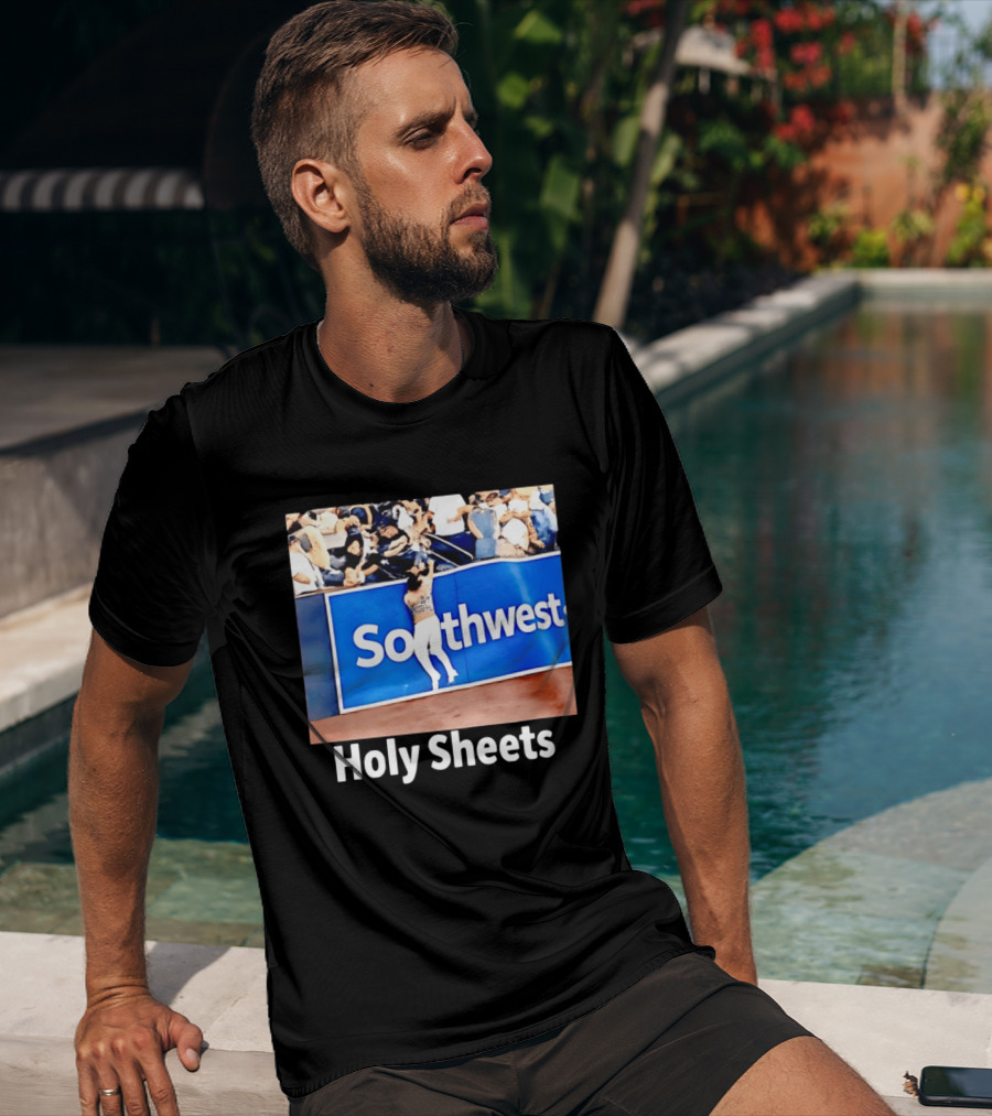 Southwest Holy Sheets Baseball Meme Fan Reaching Catch T-Shirt
