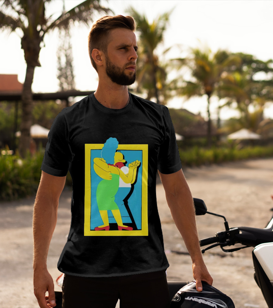 Simps Dance Iconic Cartoon Couple Embrace T-Shirt