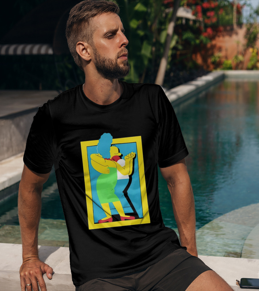 Simps Dance Iconic Cartoon Couple Embrace T-Shirt