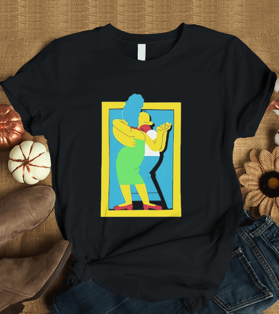 Simps Dance Iconic Cartoon Couple Embrace T-Shirt