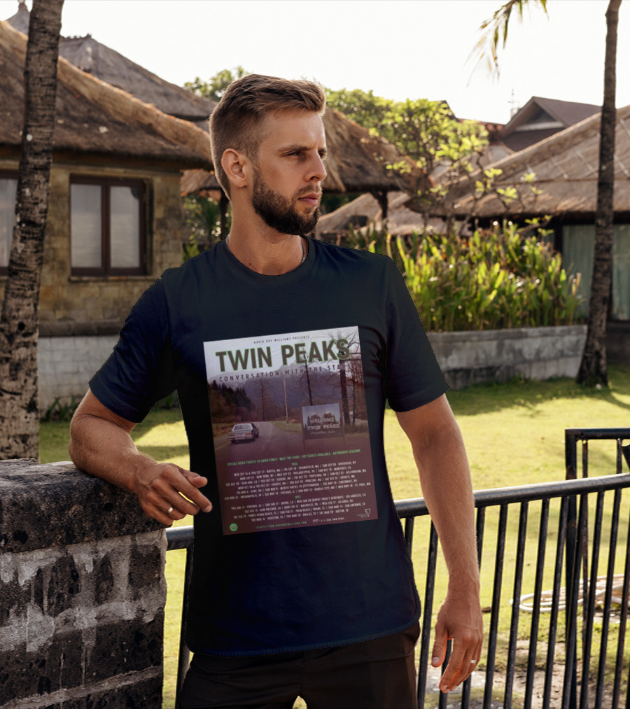 David Roy Williams Presents Twin Peaks Conversation With The Stars Tour Featuring Special Tribute To David Lynch 2023 2024 T-Shirt
