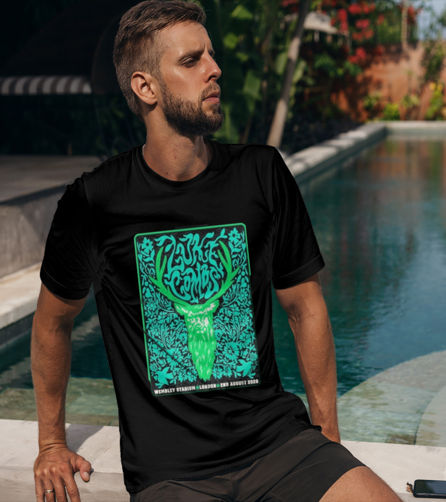 Luke Combs Wembley Stadium London August 2 2026 Deer Antlers Floral T-Shirt