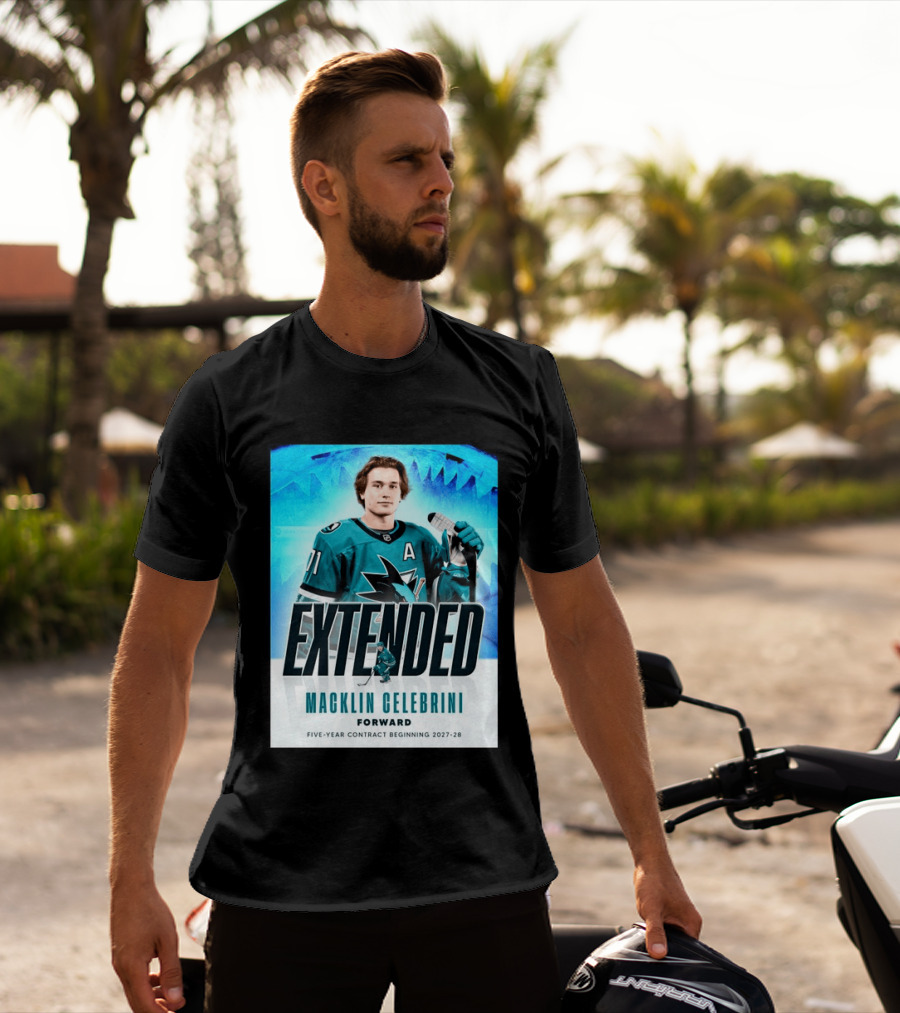 Extended Macklin Celebrini Forward Five Year Contract Beginning 2027 28 T-Shirt