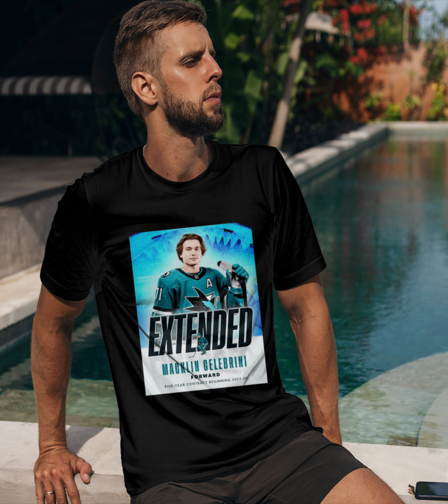 Extended Macklin Celebrini Forward Five Year Contract Beginning 2027 28 T-Shirt