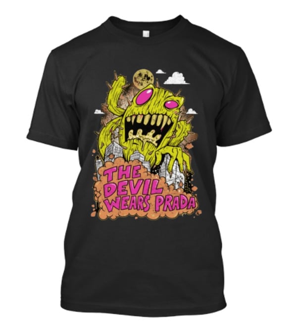 The Devil Wears Prada Cactuszilla Monster In Cityscape T-Shirt