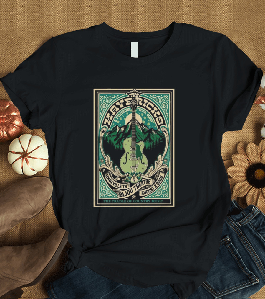 The Mavericks Brand New Day Tour 2026 Knoxville TN Bijou Theatre August 2 Cradle Of Country Music T-Shirt