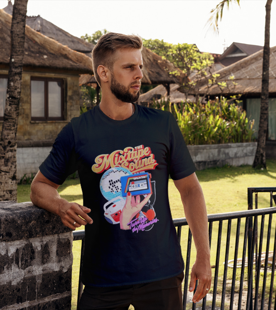 The Mixtape Sound Walkman Turn Up The Memories Disco Vibes T-Shirt