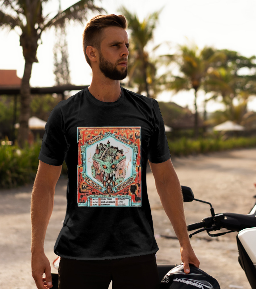 Pop Crypt Crypto Graphic Cube PC Music Brain Dead 2026 Tour New York Los Angeles London T-Shirt