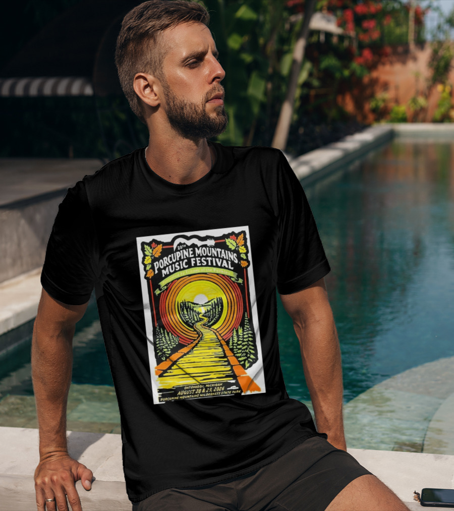 20th Porcupine Mountains Music Festival August 28 29 2026 Ontonagon Michigan Porcupine Mountains Wilderness State Park T-Shirt