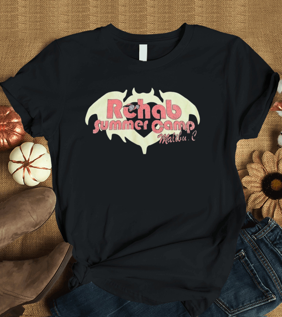 Rehab Summer Camp Malibu C Distressed Bat Wing T-Shirt