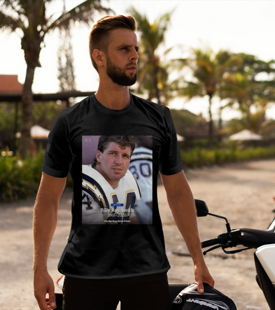 Billy Ray Smith 1961 2026 San Diego Chargers Obituary Tribute San Diego Union Tribune T-Shirt