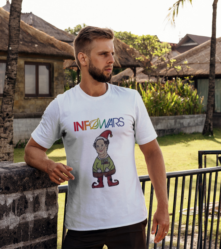 Infowars Elf Christmas Holiday Alex Jones Festive T-Shirt