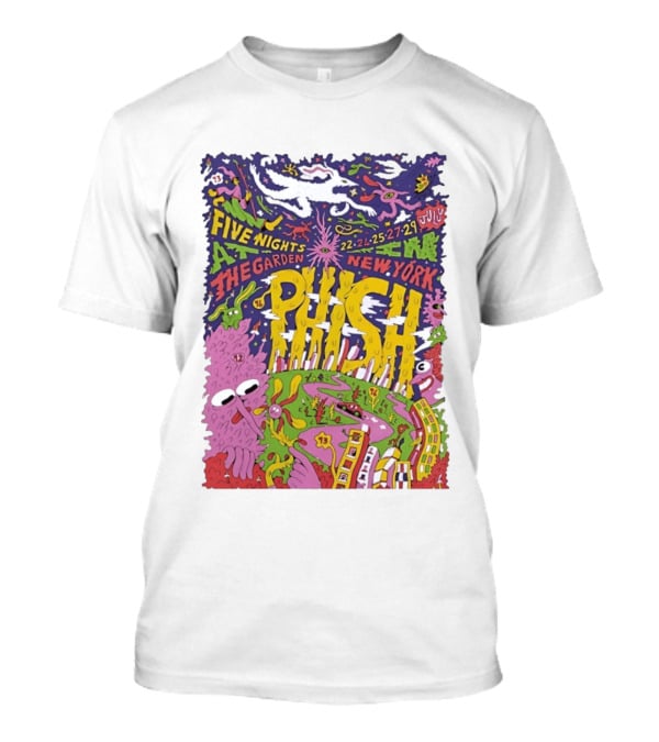 Phish Five Nights At The Garden New York July 2023 Concert T-Shirt