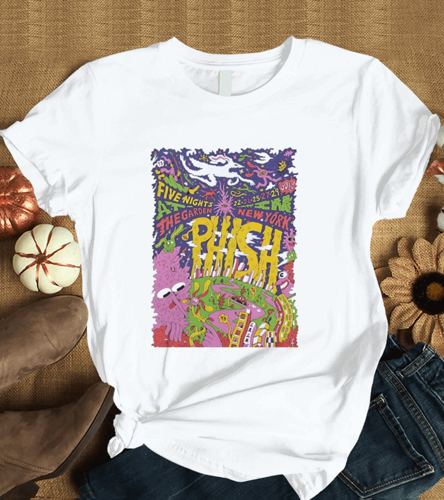 Phish Five Nights At The Garden New York July 2023 Concert T-Shirt