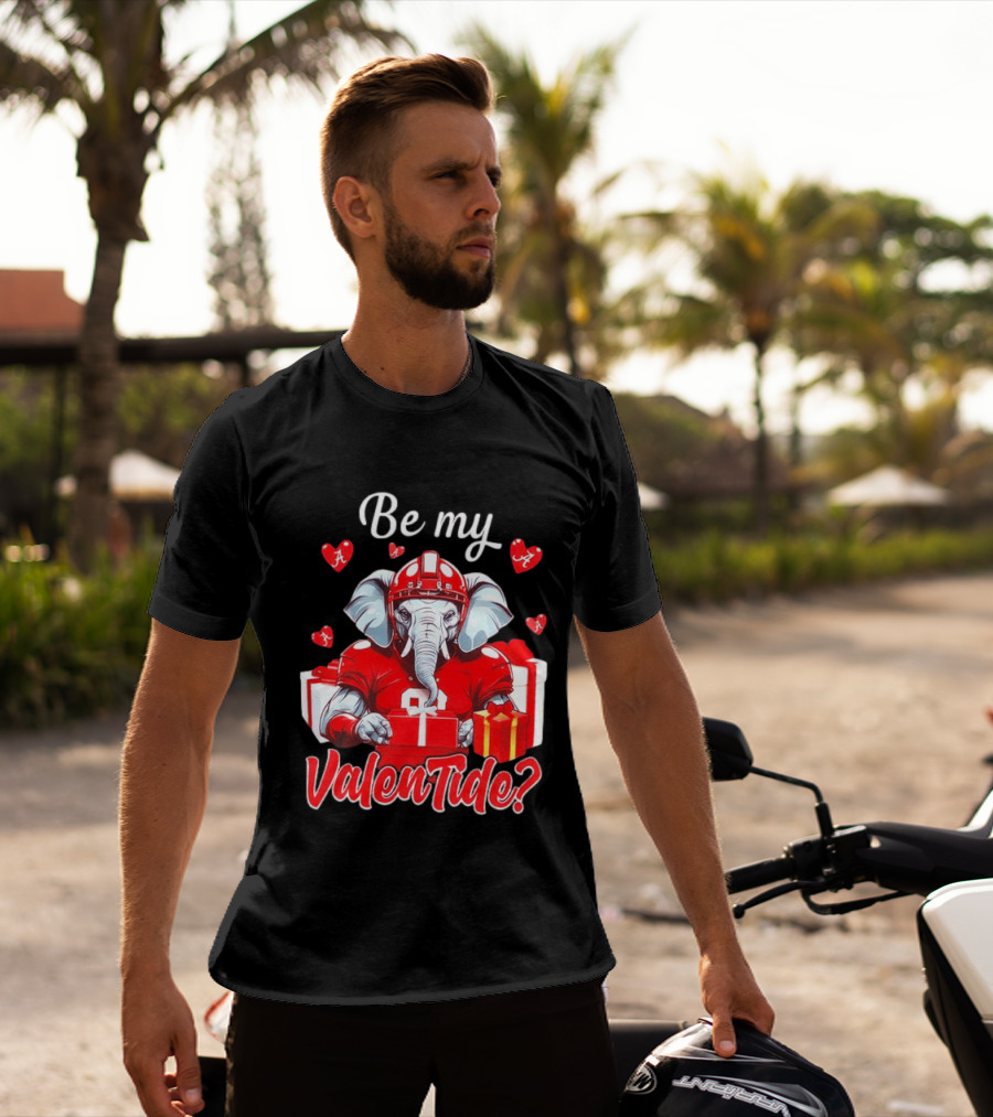 Be My ValenTide Alabama Crimson Tide Elephant Sports Valentine T-Shirt
